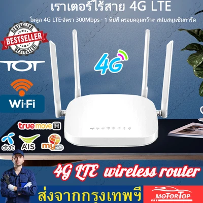 Router 4G เราเตอร์ 4g ใส่ซิมใช้ได้เลย ไม่ต้องตั้งค่า เสียบLANได้ เราเตอร์ใส่ซิม 4G/3Gได้ทุกค่าย AIS DTAC True 4G Wireless Router MiFi 4G WiFi ทุกค่าย AIS DTAC TRUE อุปกรณ์เชื่อมต่อ สายเชื่อมต่อ Network