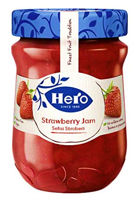 Hero Strawberry Jam เฮโร่ แยม รสสตรอเบอร์รี่ 340g.