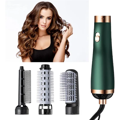 WEEGUBENG Adjustable Mode For Rotating Hair Straightening Salon Styling Comb Tool 3 IN 1 Hair Dryer Brush Blow Dryer Volumizer Curling