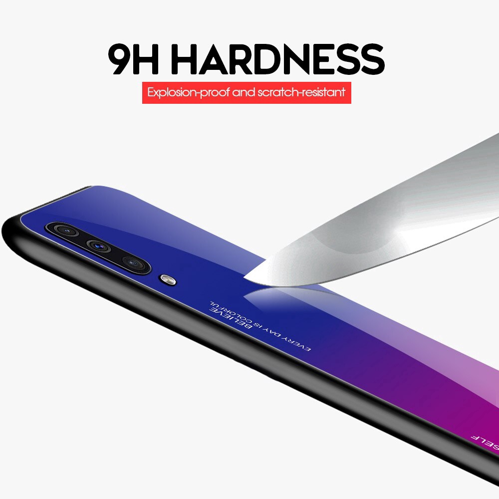 Samsung A50 Case Gradient Tempered Glass Case Samsung Galaxy A50 