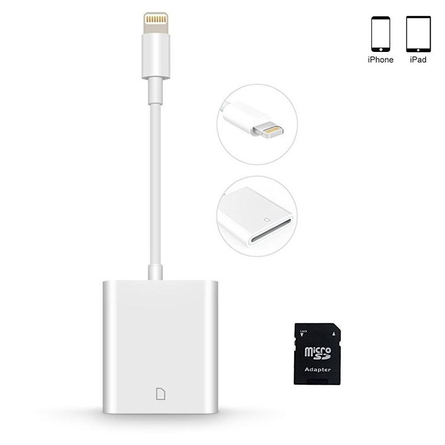 Pai Khao Yai Card Reader การ์ดรีดเดอร์ ที่อ่านการ์ด memory SD & Micro SD Lightning Adapter สำหรับ ไอโฟน ไอแพด รอบรับ ios 9.2 ขึ้นไป