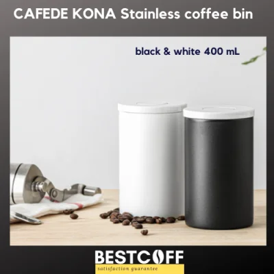 CAFEDE KONA โถเก็บเมล็ดกาแฟ Stainless coffee bin 400 ml