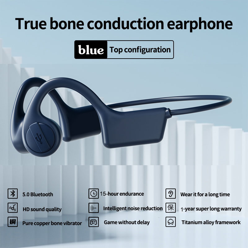 หูฟังไร้สาย X7 Bone Conduction Headphones Wireless BT5.0 หูฟังไร้สายการนํากระดูก Lazada.co.th
