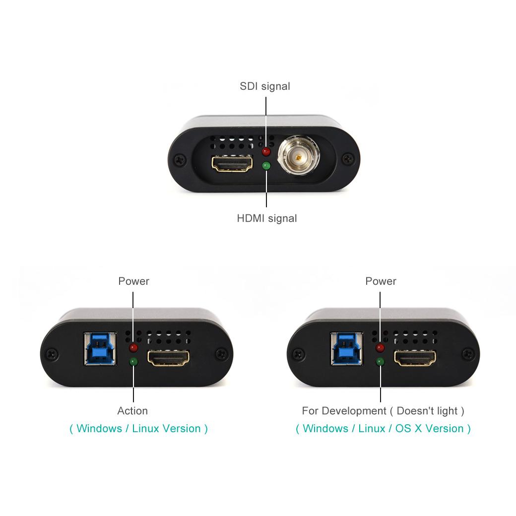 Linux MOKOSE USB3.0 HDMI//SDI Video Capture Card for Windows HD Loop Thru Game Dongle Grabber Device 1080P 60fps UVC Free Driver Box OS X Mac