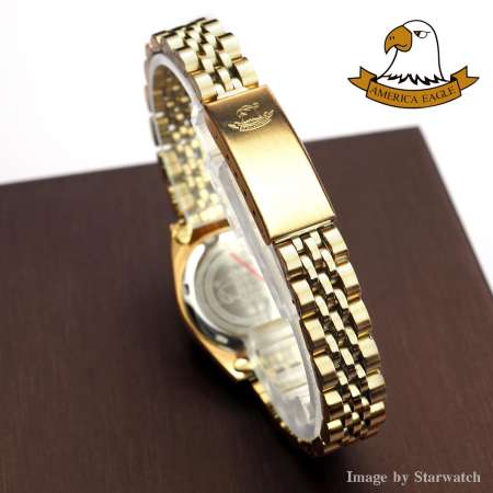 AMERICA EAGLE นาฬิกาข้อมือผู้หญิง สายสแตนเลส รุ่น AE085L - Gold/Gold
