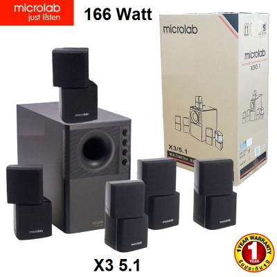 ดูภาพ Microlab X3 5.1 Ch. ลำโพงซัพวูฟเฟอร์ ระบบ 5.1 สวย เสียงดี กำลังขับกว่า 166 วัตต์ รับประกันศูนย์ไทย 1 ปี เพิ่มเติม Microlab X3 5.1 Ch. ลำโพงซัพวูฟเฟอร์ ระบบ 5.1 สวย เสียงดี กำลังขับกว่า 166 วัตต์ รับประกันศูนย์ไทย 1 ปี