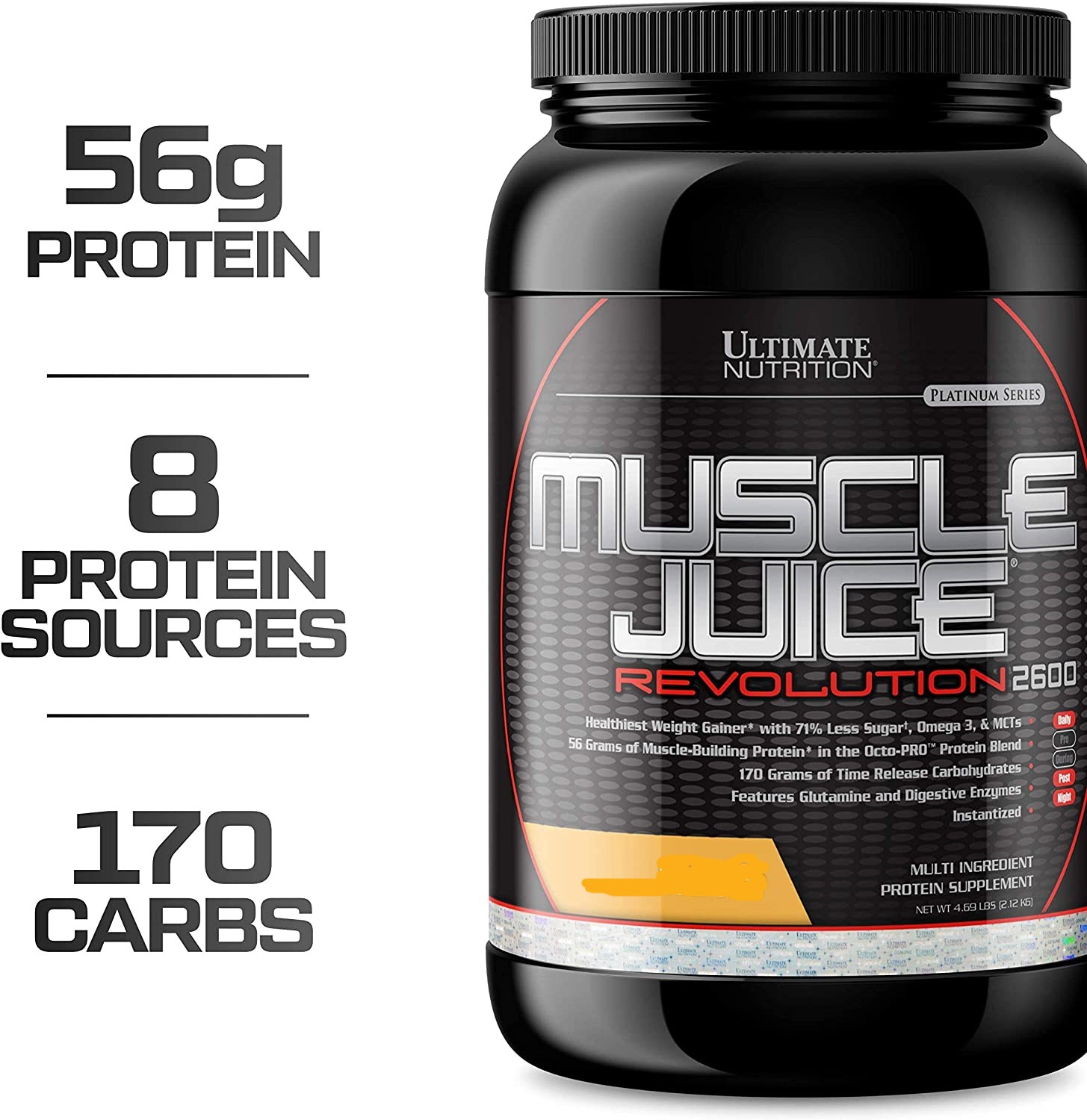 Ultimate Nutrition Muscle Juice Revolution 2600 Mass Gainer 4.7lb ...