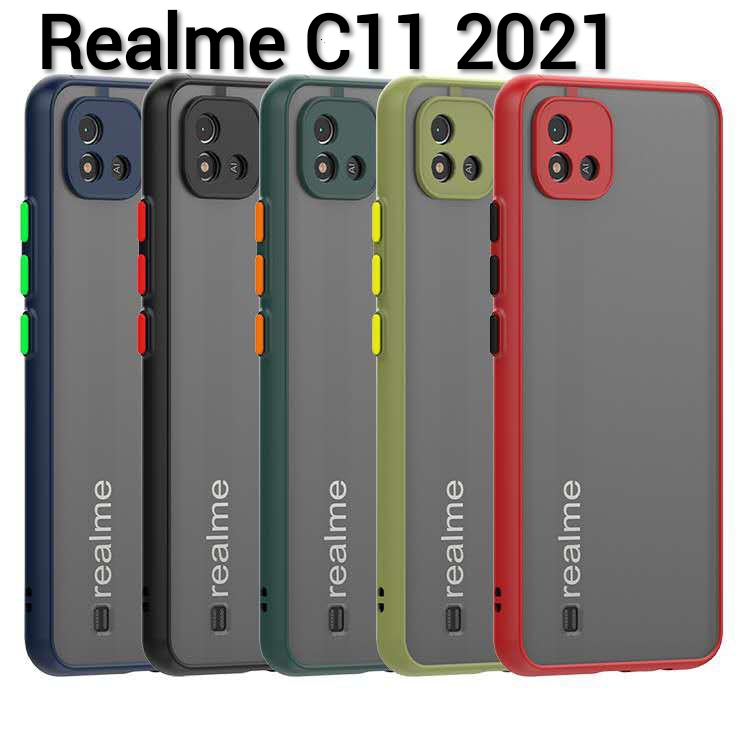 (พร้​อมส่งในไทย)เคสขอบนิ่มหลังแข็งขุ่นคลุมกล้องRealme C11 2021