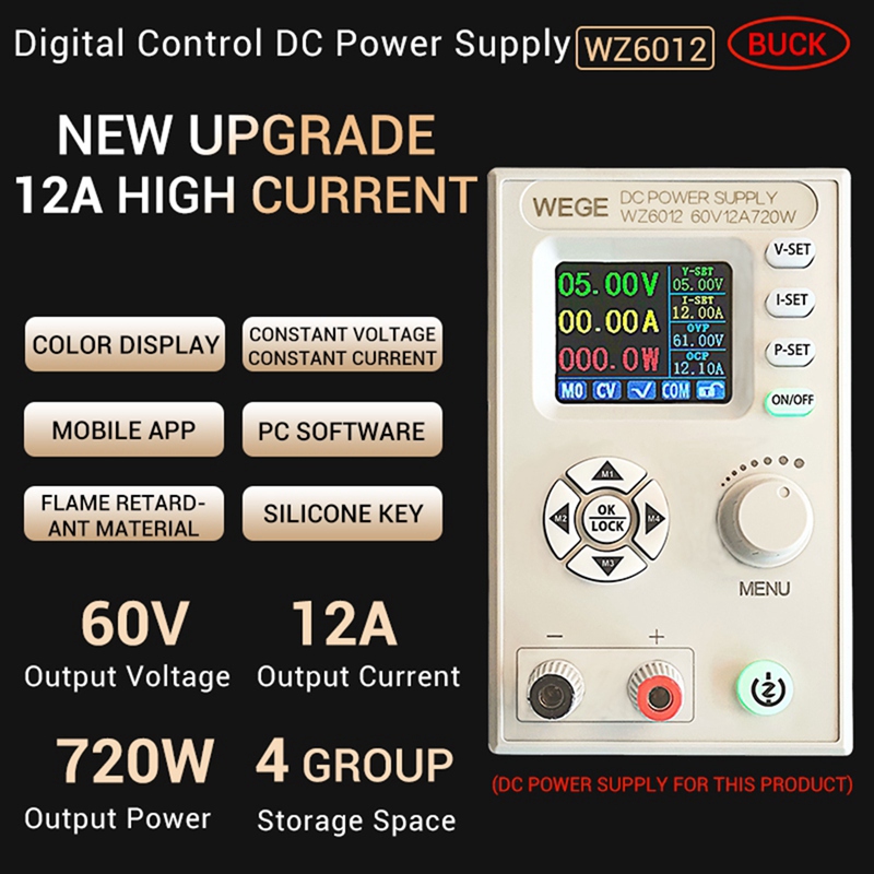 WZ6012 Adjustable Digital Controlled DC Power Supply Step-Down Charging Module Voltage Regulator