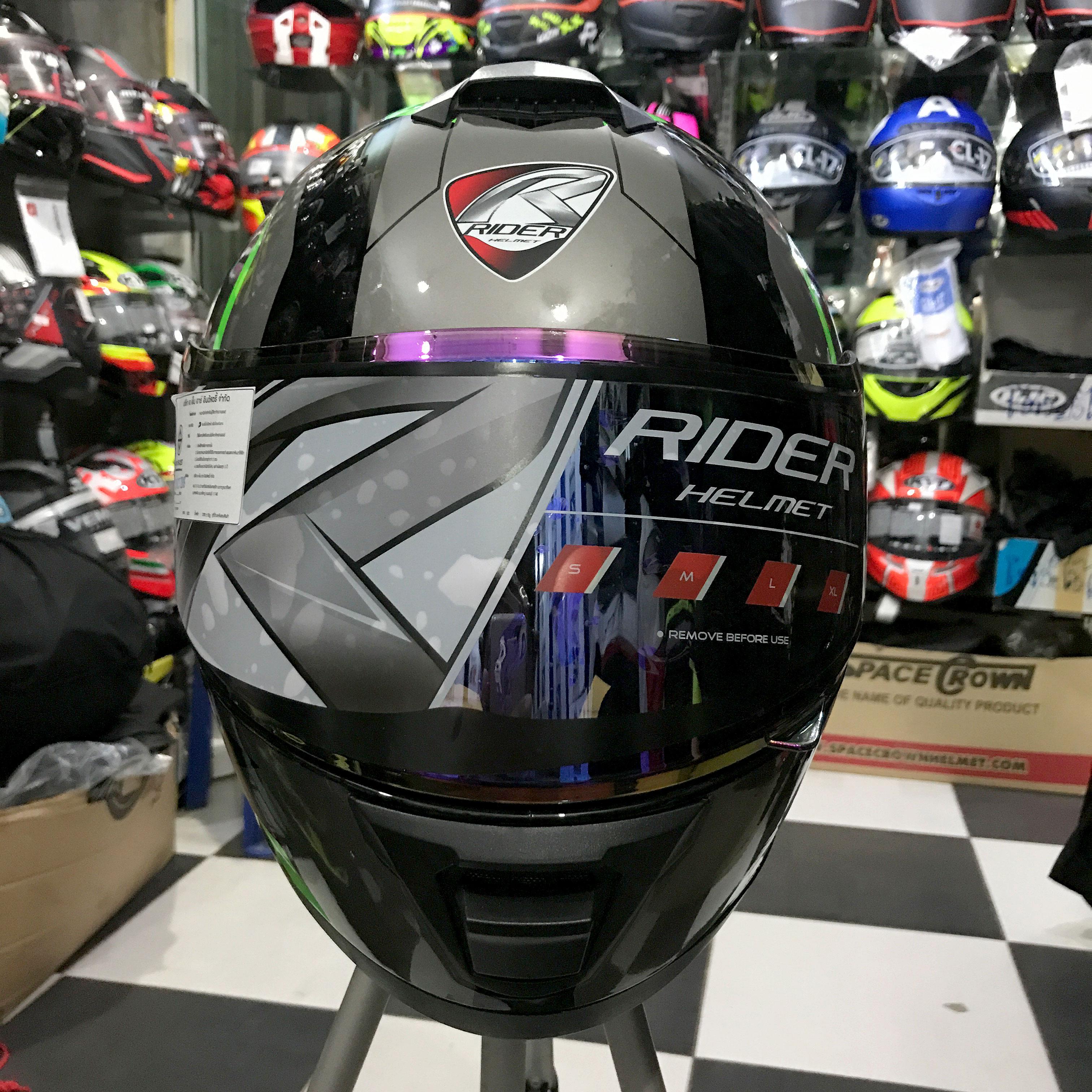 Rider Vortex แว่นชั้นเดียว ชิลด์หน้าสีปรอททองฉาบบาง นวมถอดซักได้ มีช่อง ...