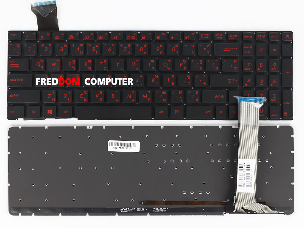 คีย์บอร์ด ASUS ROG GL552 GL552JX GL552VW GL552VX ไทย อังกฤษ ...