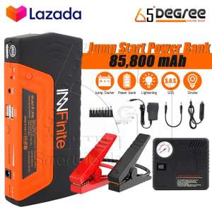 InnFinite 2in1 จั๊มสตาร์ท พาวเวอร์แบงค์ พร้อมปั๊มลม Power Bank Jump Start 85,800 mAh จั๊มแบต จั๊มรถ เพาเวอร์แบงค์ สตาร์ทรถ เครื่องจั๊มสตาร์ท เครื่องจั๊มแบตรถยนต์ พ่วงเเบตเตอรี่ (มีไฟฉายในตัว) InnFinite 2in1 จั๊มสตาร์ท พาวเวอร์แบงค์ พร้อมปั๊มลม Power Bank Jump Start 85,800 mAh จั๊มแบต จั๊มรถ เพาเวอร์แบงค์ สตาร์ทรถ เครื่องจั๊มสตาร์ท เครื่องจั๊มแบตรถยนต์ พ่วงเเบตเตอรี่ (มีไฟฉายในตัว)