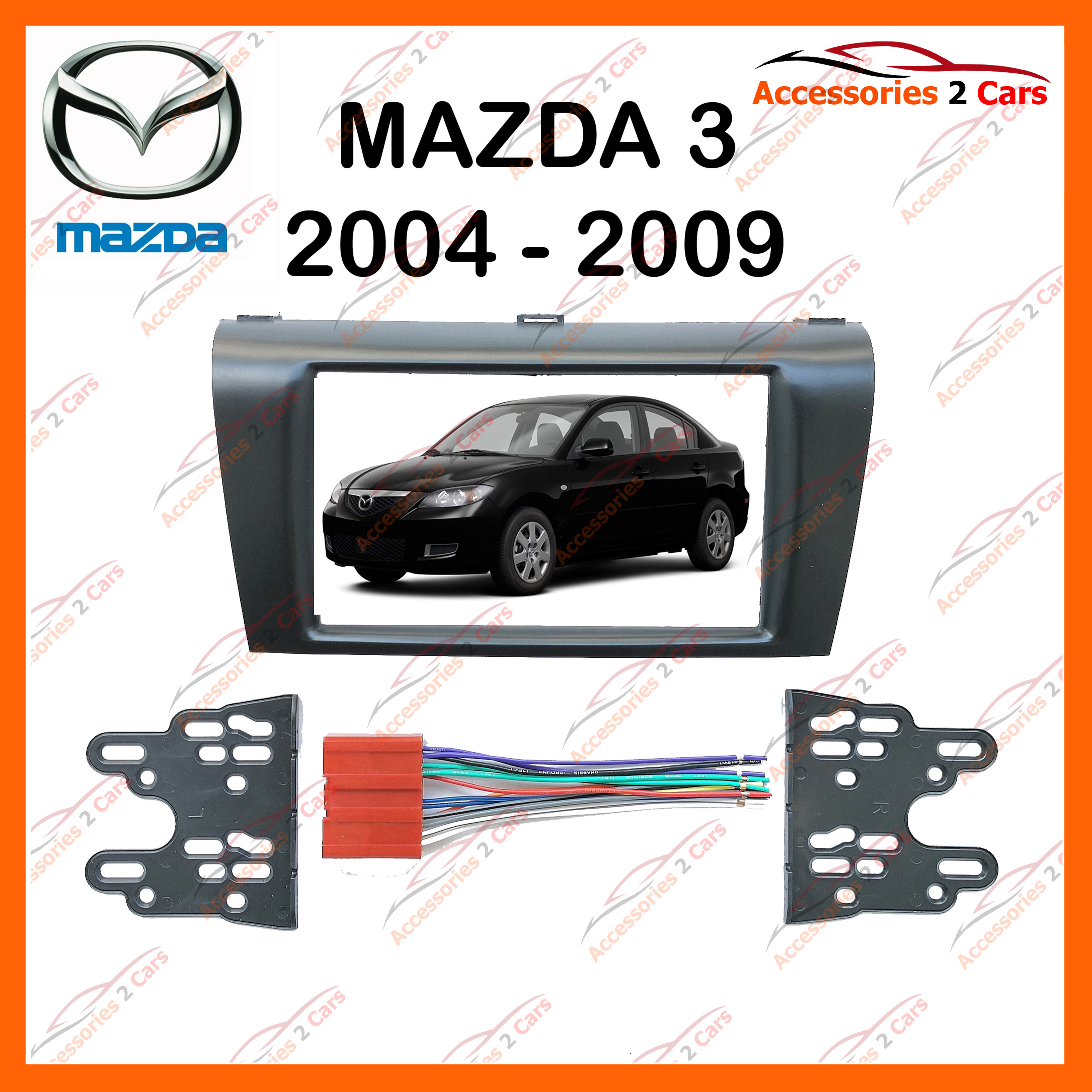 หน้ากากวิทยุรถยนต์ MAZDA3 2DIN สำหรับจอ 7 นิ้ว(NV-MA-005)