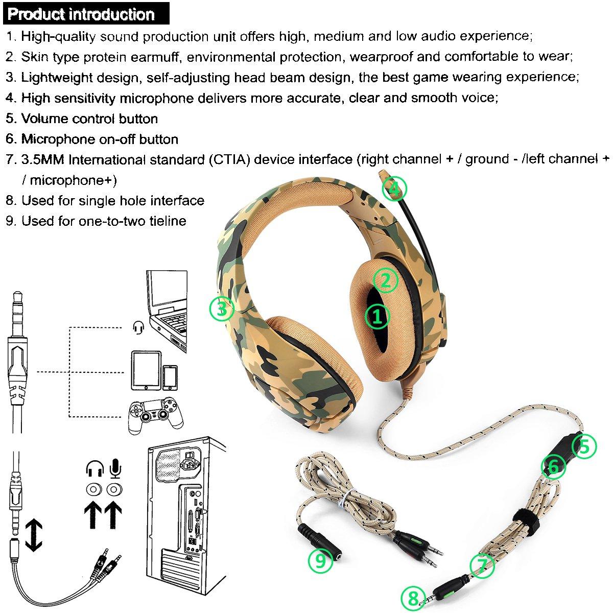 รับประกัน2ปี Onikuma K1 B หูฟังเกมมิ่ง Gaming Headset 3 5mm Over Ear