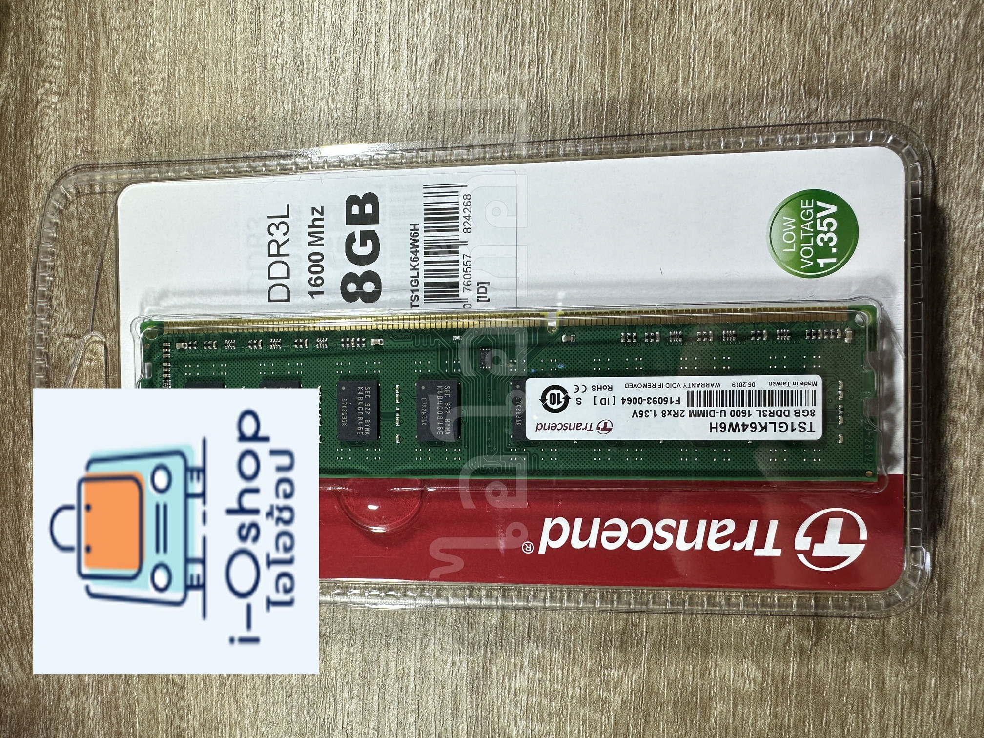 Transcend 8GB DDR3L 1600 U-DIMM Memory (RAM) for Desktop PC แรมสำหรับ ...