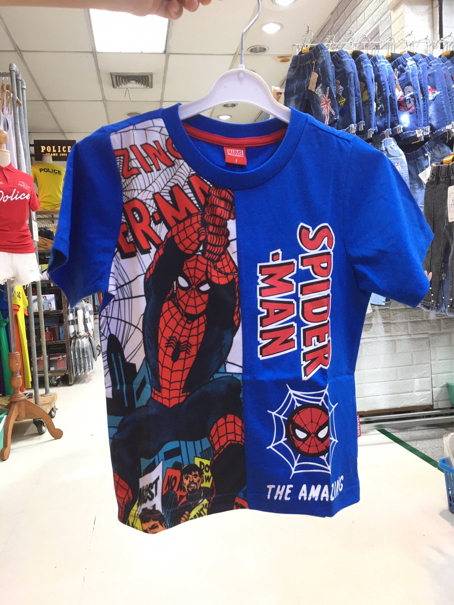 Marvel Spiderman Childs T Shirt Sizes S-L Black Blue Gray or Green NWT Super!