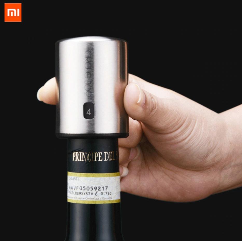 ตัวจุกปิดขวดไวน์สแตนเลสสูญญากาศ Wine Stopper Circle Joy สำหรับการเก็บรักษา Stainless Steel Vacuum Memory Wine Stopper Electric Stopper Wine Corks อุปกรณ์เสริมจุกไวน์