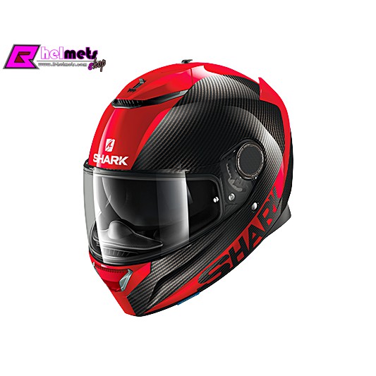 Black//Red SHARK SPARTAN CARBON SKIN DRR Motorcycle Helmet Size XL