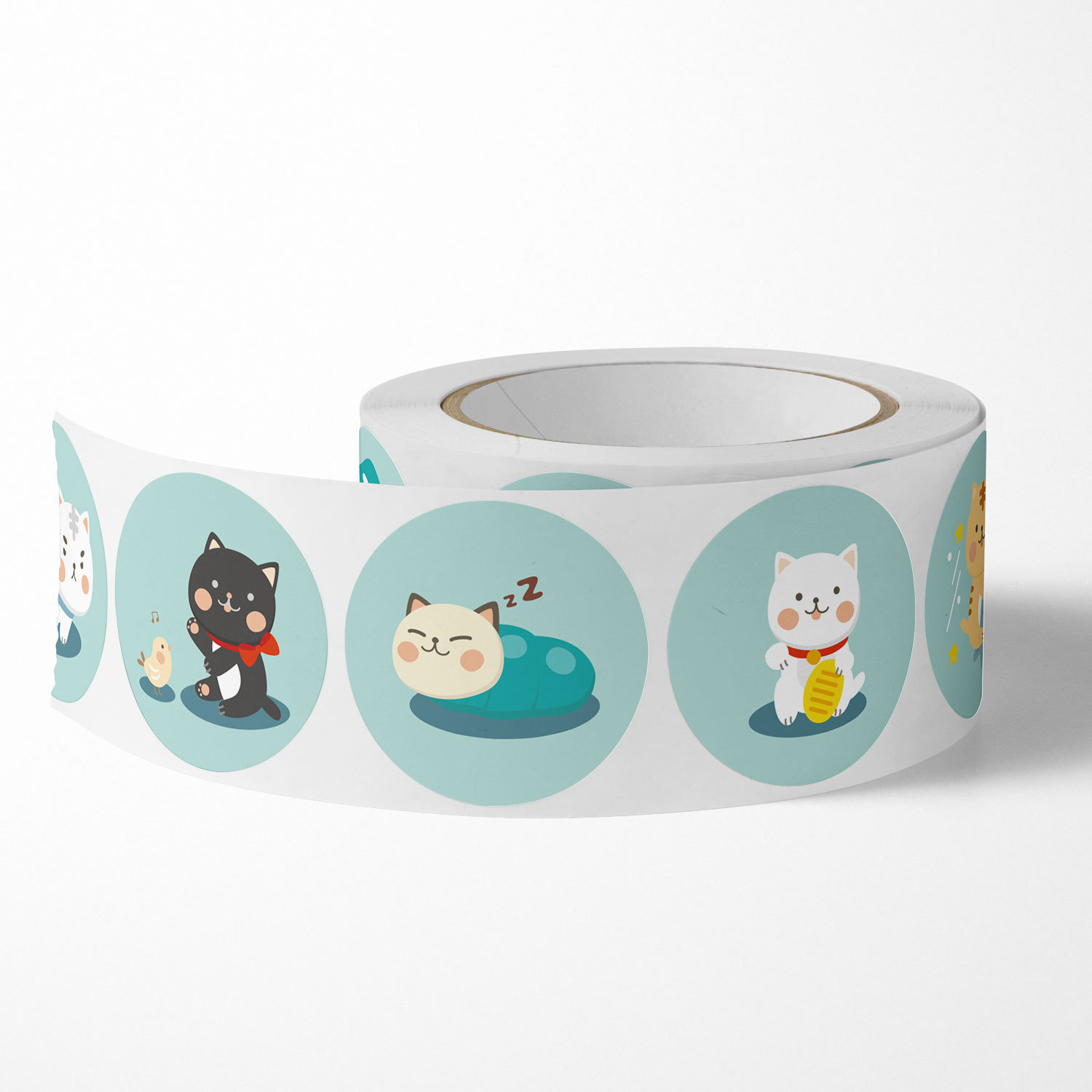 500 Pcsroll 1inch Stickers Gift Package Seal Labels Cute Cartoon Animal ...
