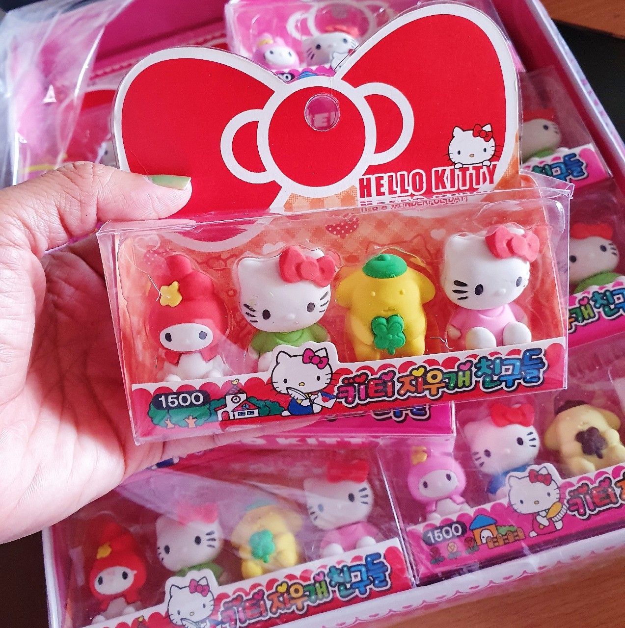 ยางลบแฟนซี ทั้งหมด 4 ก้อน Kitty, My Melody, Pompompurin สินค้านำเข้าแท้ ลบสะอาด น่ารัก ราคาประหยัด