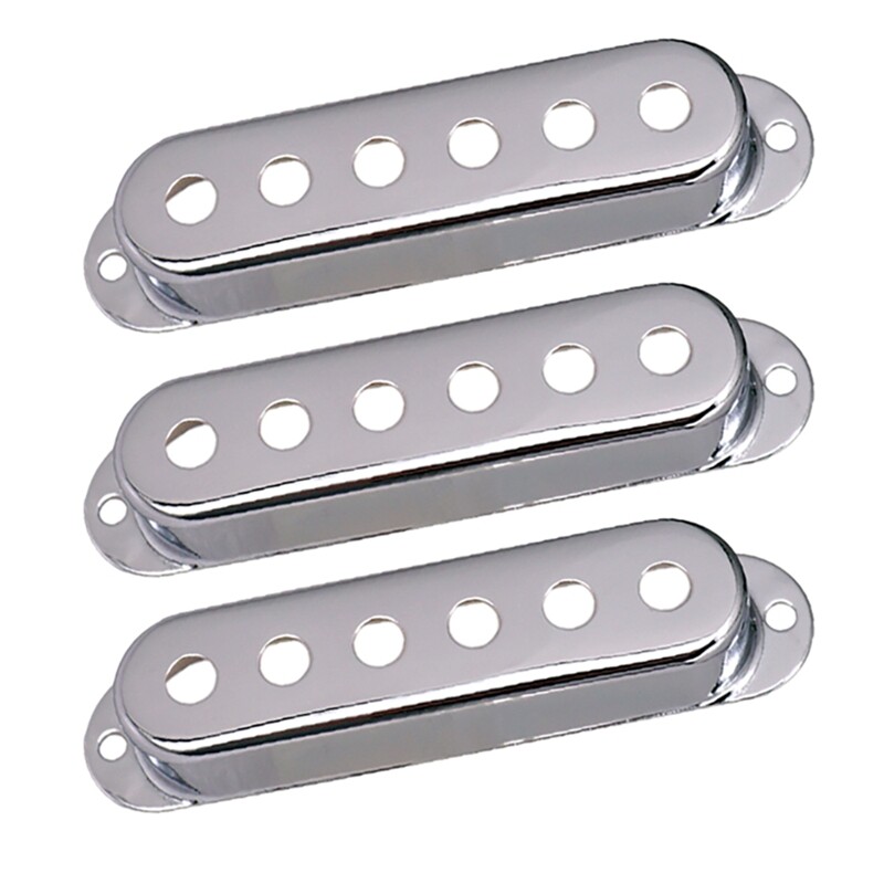 3Pcs Open Brass Single Coil Guitar Single Pickup Covers 48/50/52mm for ST SQ Electric Guitar Accessories