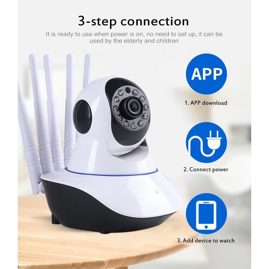 EYE กล้องวงจรปิด 3 ล้านพิกเซล แพ็คคู่ 3MP Full HD 1080P Wirless/WiFi camera กล้องวงจรปิดไร้สาย คืนวิสัยทัศน์ จากมือถือ yoosee กล้องวงจรปิด home IP security camera ฟรี APP