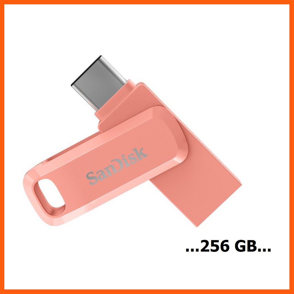 ✨✨#BEST SELLER?? SanDisk Ultra Dual Drive Go USB Type-C 256GB Peach (SDDDC3-256G-G46PC, สีพีช) อุปกรณ์จัดเก็บข้อมูล (STORAGE & MEMORY CARD ) STORAGE MEMORY CARD อุปกรณ์จัดเก็บข้อมูล Memory Card เม็มโมรี่การ์ด Compact Flash
