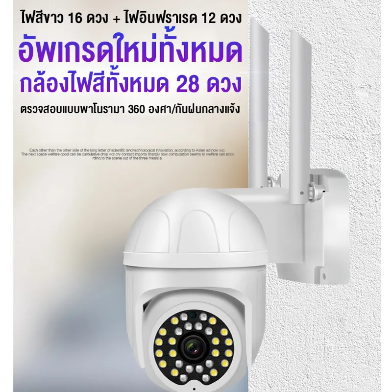 ภาพสินค้าพร้อมส่ง /สีสันทั้งวัน กล้องวงจรปิด wifi 360 1080P HD กล้องวงจรปิด or cctv กันน้ำ, กันฝน มีภาษาไทย มีวีดีโอแน จากร้าน UlikeHome บน Lazada ภาพที่ 1