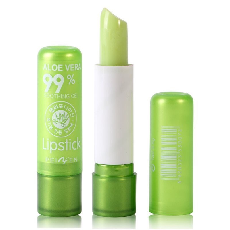[2IKids-Cosmetics] P3007 ลิปว่านหางจระเข้ (12แท่ง/1กล่อง) 99% PNF Peiyen Aloe Vera 99% Lip Balm ลิปมัน ลิปมันเปลี่ยนสี ลิปบาล์ม