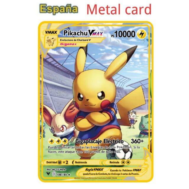 Spanish 800PS Vmax Greninja GX Mega Vstar Golden Pokemon Card Iron