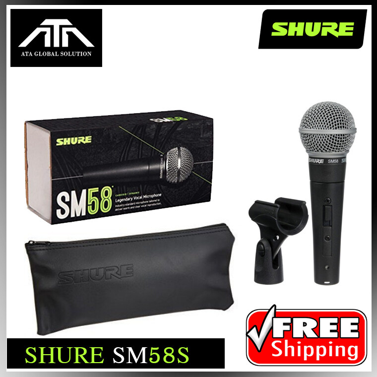 SHURE SM58S (สินค้าของแท้ ร้บประกัน บริษัท มหาจักรฯ) ไมค์ สำหรับร้อง/พูด มีสวิตช์ เปิด(ON)/ปิด(OFF) ไมค์สาย ไมโครโฟน ชัวร์ MIC Microphone