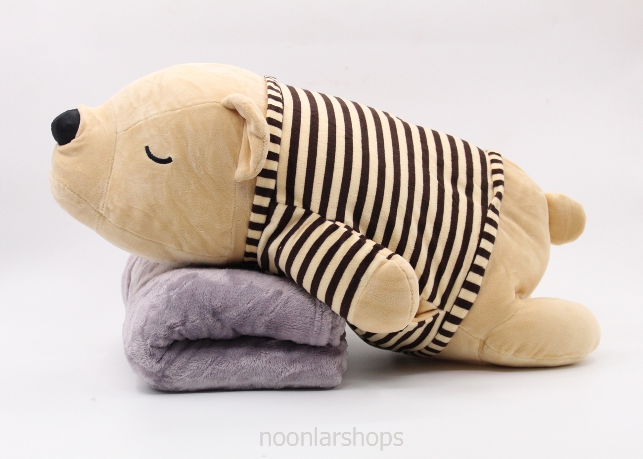 Room24th ตุ๊กตาหมอนผ้าห่ม หมอนหนุน หมอนข้าง หมีหลับ หมีนอน น่ารัก วินเทจ