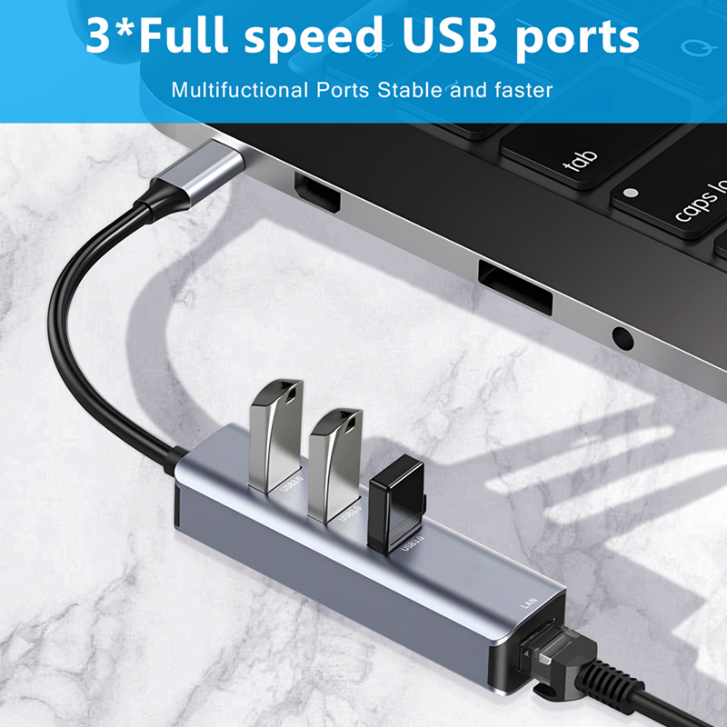 USB C to Ethernet Adapter,RJ45 to USB C for Thunderbolt 3/Type-C Gigabit Ethernet LAN Network Adapter for MacBook Pro