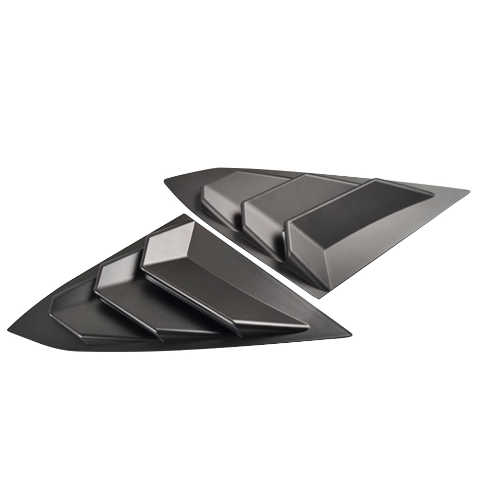 ABS Rear Quarter Panel Window Side Louvers Black Carbon Fiber Color