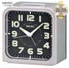SEIKO นาฬิกาปลุก Quiet Sweep (Snooze) มีไฟ เสียงกริ่ง รุ่น QHK025S -สีเงิน