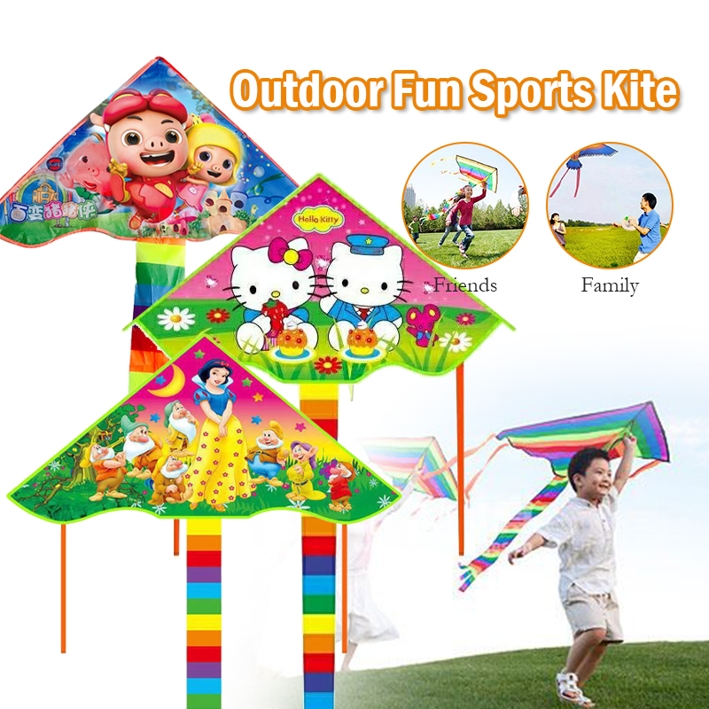 ว่าว ว่าวแฟนซี ว่าวจุฬา ว่าวผ้าข้างทาง ว่าวลายการ์ตูน ไม่มีเชือก ขนาดเล็ก 65x15ซม น่ารักมากสำหรับคุณหนู Outdoor   Sports Flying Kite for Children Kids Toy Game SP97