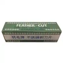 ภาพขนาดย่อของภาพหน้าปกสินค้า(12 ใบ) FEATHER - Cut Stainless Hair Cut Razor Blades มีดโกน กันคิ้ว กันจอน ตรา ขนนก วัสดุ สเตนเลส ผลิตจากญี่ปุ่น 100% จากร้าน JM Beauty บน Lazada ภาพที่ 3