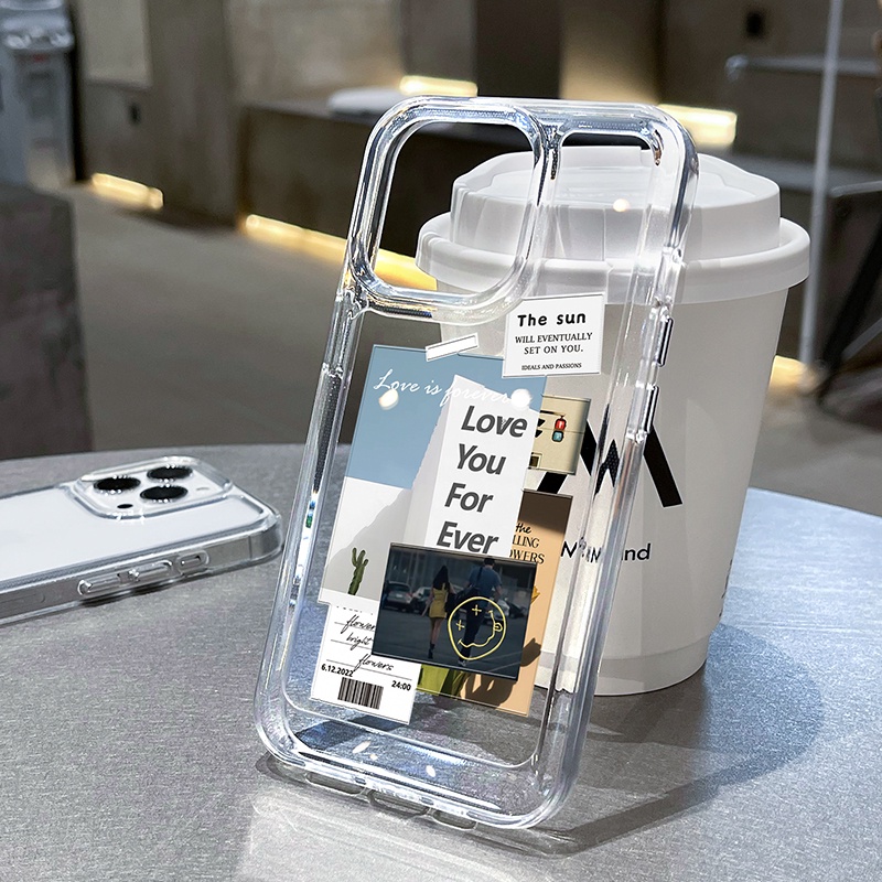 Soft transparent phone casing compatible for iphone 13 14 12 11 pro xs max 6s 7 8 plus x xr case silicone tpu shockproof cover