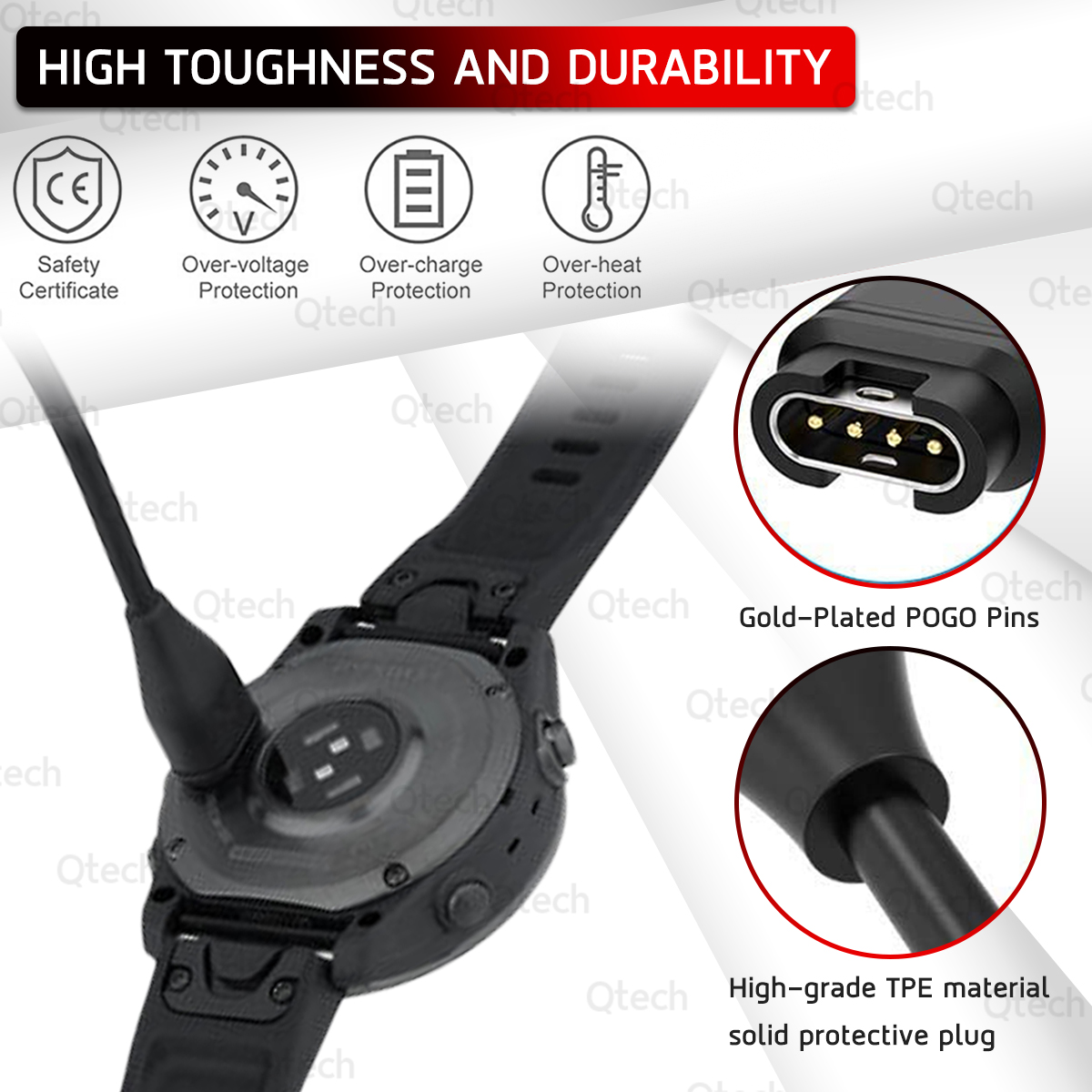 Qtech - สายชาร์ท Garmin Forerunner 265 265S สายชาร์จ เคส สายนาฬิกา ...