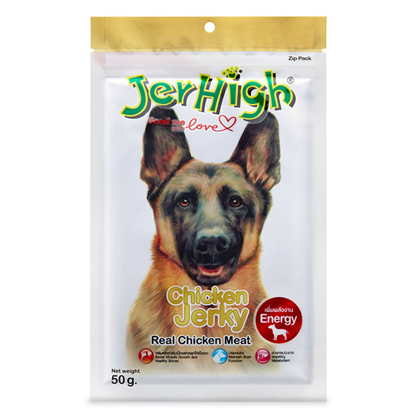 SuperSales - X4 ชิ้น - เจอร์ไฮ ระดับพรีเมี่ยม อาหารสุนัข สันในไก่อบแห้ง 50กรัม ส่งไว อย่ารอช้า -[ร้าน SUPATHANET STOREz จำหน่าย ของเรียกน้ำย่อย ราคาถูก ]
