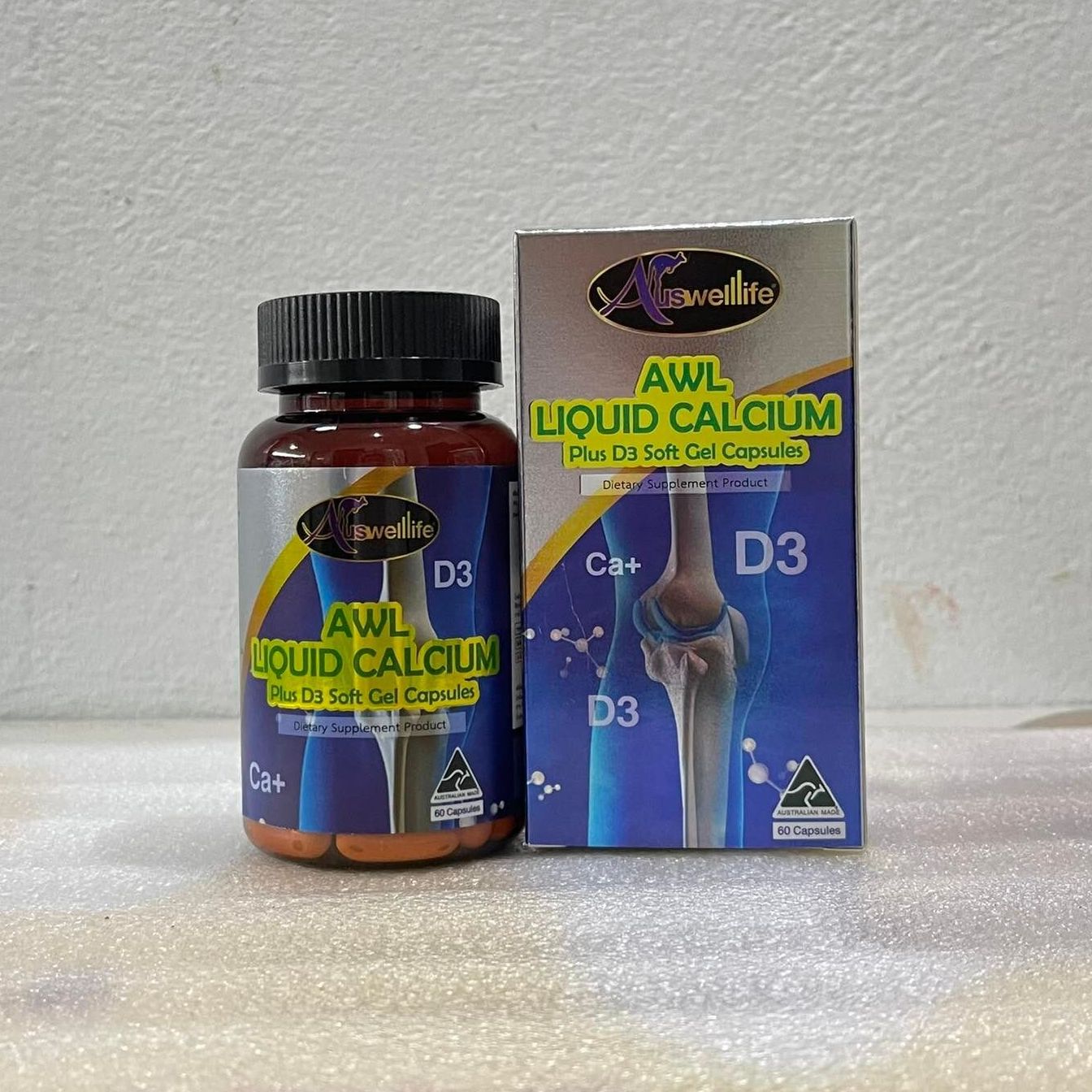 (ส่งฟรี KERRY ของแท้ 100) Auswelllife Liquid Calcium Plus Vitamin D3