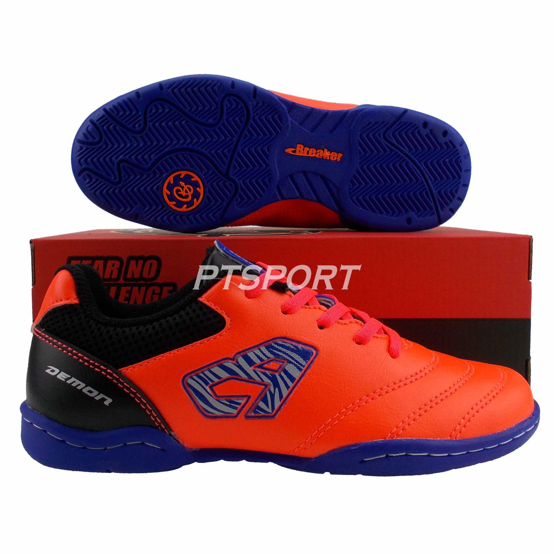 รองเท้ากีฬา รองเท้าฟุตซอลเด็ก BREAKER BK-0816 ส้ม