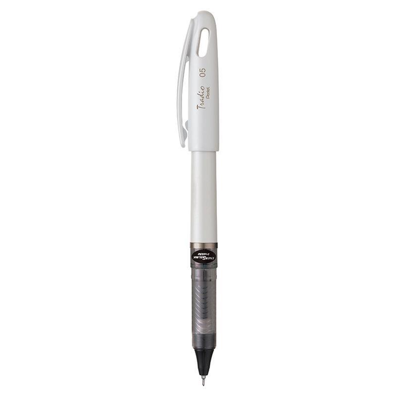 Electro48 เพนเทล ปากกาหมึกเจล รุ่น Energel Tradio BLN115W-A ขนาด 0.5 มม. ด้ามสีขาว หมึกสีดำ