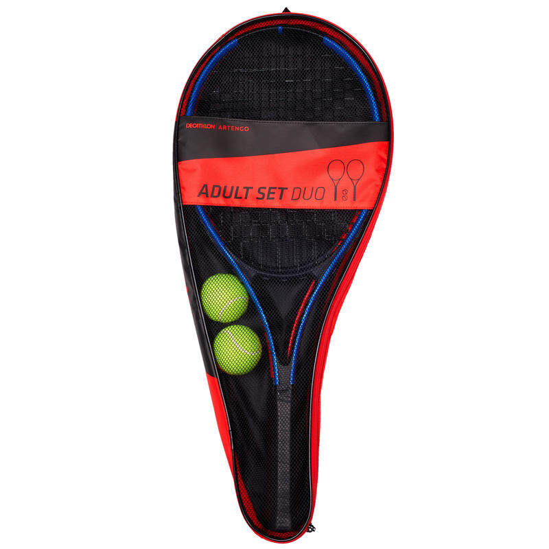 Duo Adult Tennis Set - 2 Rackets, 2 Balls,1 Bag