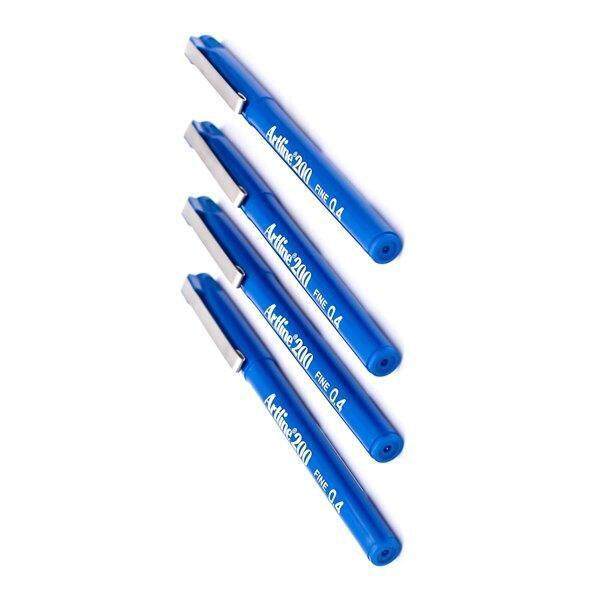 HomeOffice  ปากกาหัวเข็ม อาร์ทไลน์ 0.4 มม. ชุด 4 ด้าม (สีฟ้าสด) หัวแข็งแรง คมชัด