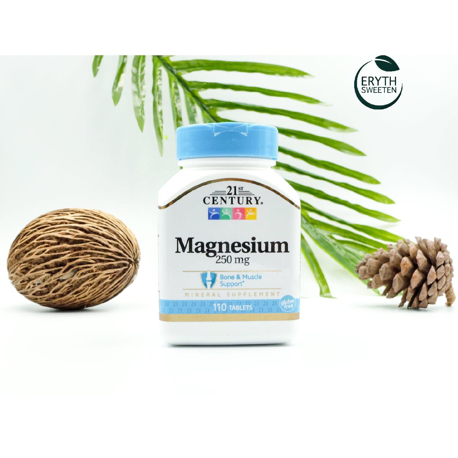 Magnesium 250 mg 21st Century แมคนีเซียม วิตามินนำเข้าจากอเมริกา ขนาด 110 เม็ด