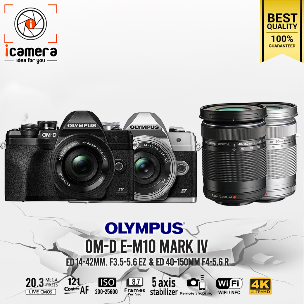 Olympus Camera OM-D E-M10 Mark 4 Double Kit (14-42 40-150mm.) - รับ ...