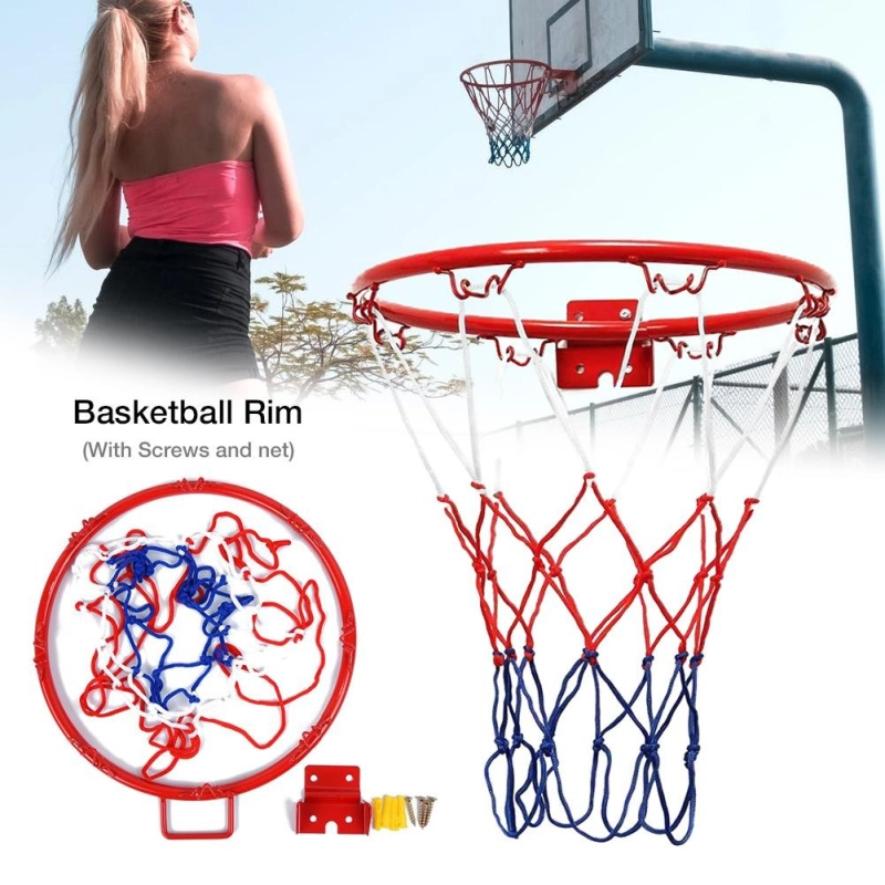 ราคาและรีวิวFOUBasketball Hoop ห่วงบาสเกตบอล พร้อมตาข่าย รุ่น ขนาด 45 cm ห่วงบาส ห่วงบาสเกตบอลแขวนติดผนัง ห่วงบาสเกตบอลแขวนติดผนังขอบโลหะเป้าหมายกำไรสุทธิสิ