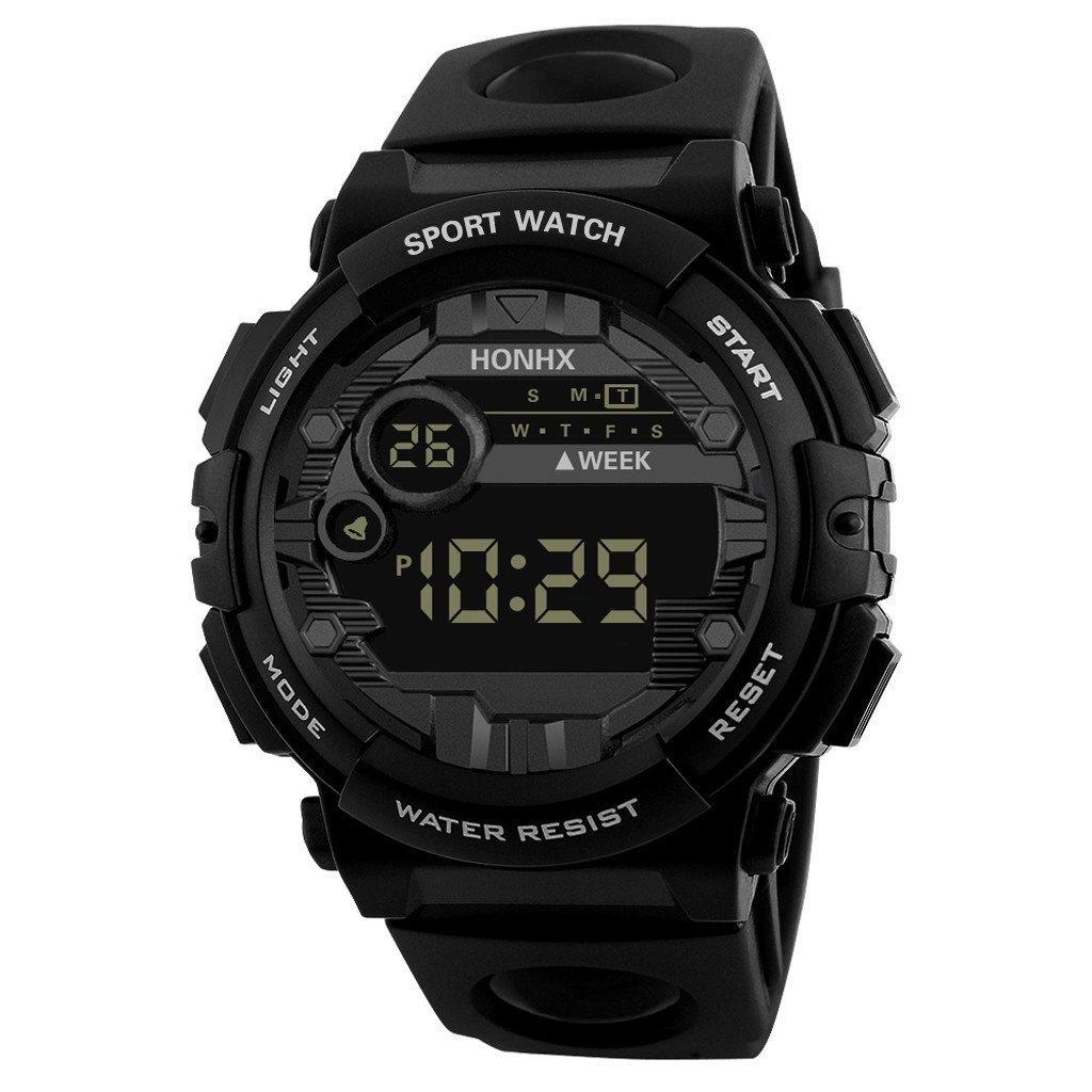 Men Digital Wristwatches Date Sport Watches For Men Soild Color ...