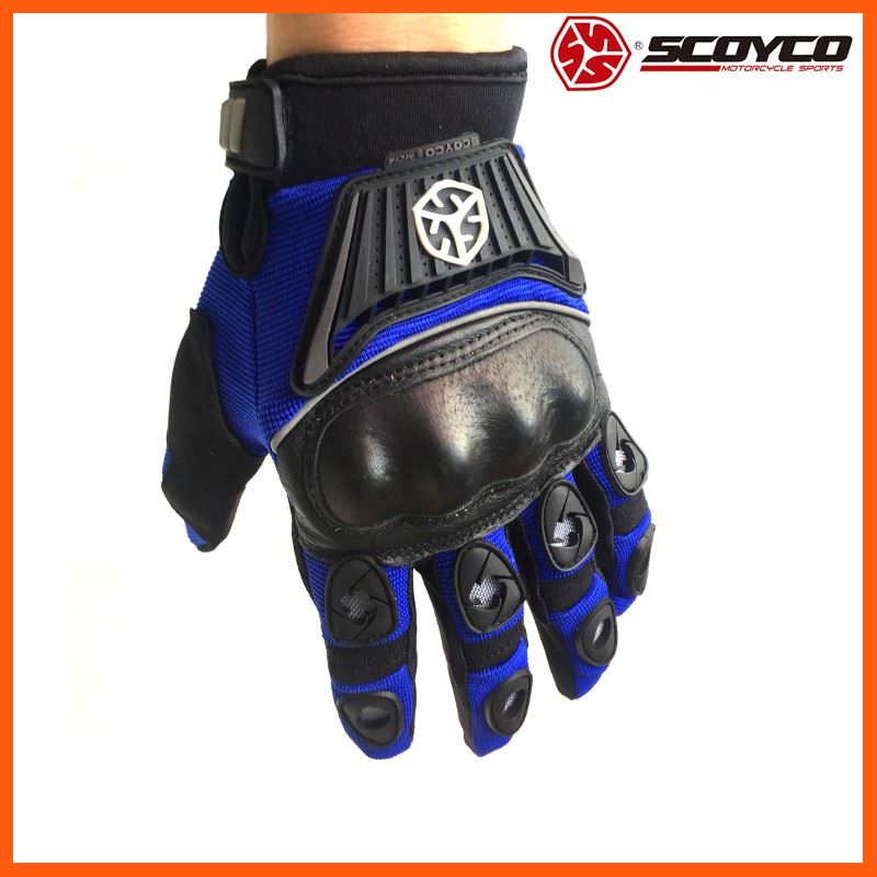 Best Quality ถุงมือ มอเตอร์ไซด์ Scoyco เต็มนิ้ว MC14C สีน้ำเงิน อะไหล่มอเตอร์ไซค์ Motorcycleparts ยางรถมอเตอร์ไซค์ Motorcycletire ชิ้นส่วนและชุดแต่งรถ Carpartsandkits